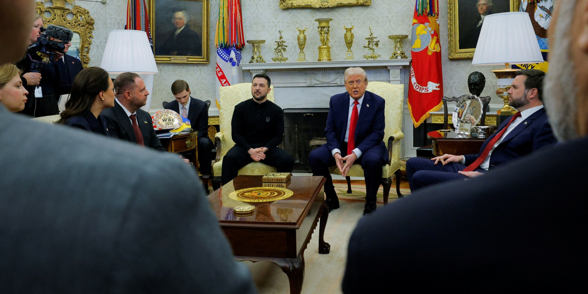 A Ukrainian delegation led by Volodymyr Zelenskyy is in the Oval Office meeting with US President Donald Trump's team. February 28, 2025 (Photo: REUTERS/Brian Snyder)