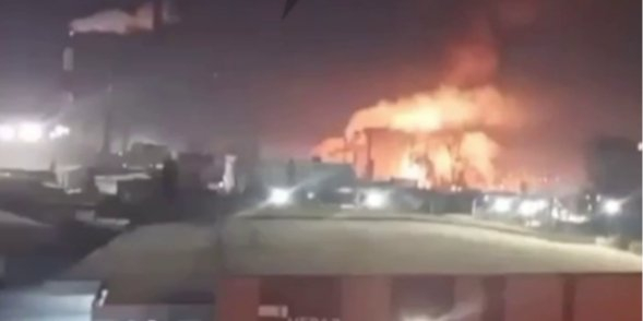 Explosions, massive fire hit major Russian oil refinery in drone strike ...