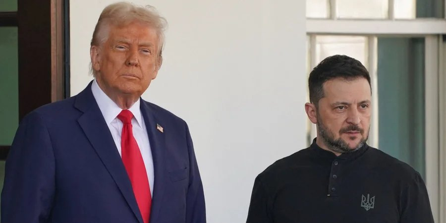 US President Donald Trump and Ukrainian President Volodymyr Zelenskyy before their meeting at the White House on Feb. 28, 2025. (Photo: REUTERS/Nathan Howard)