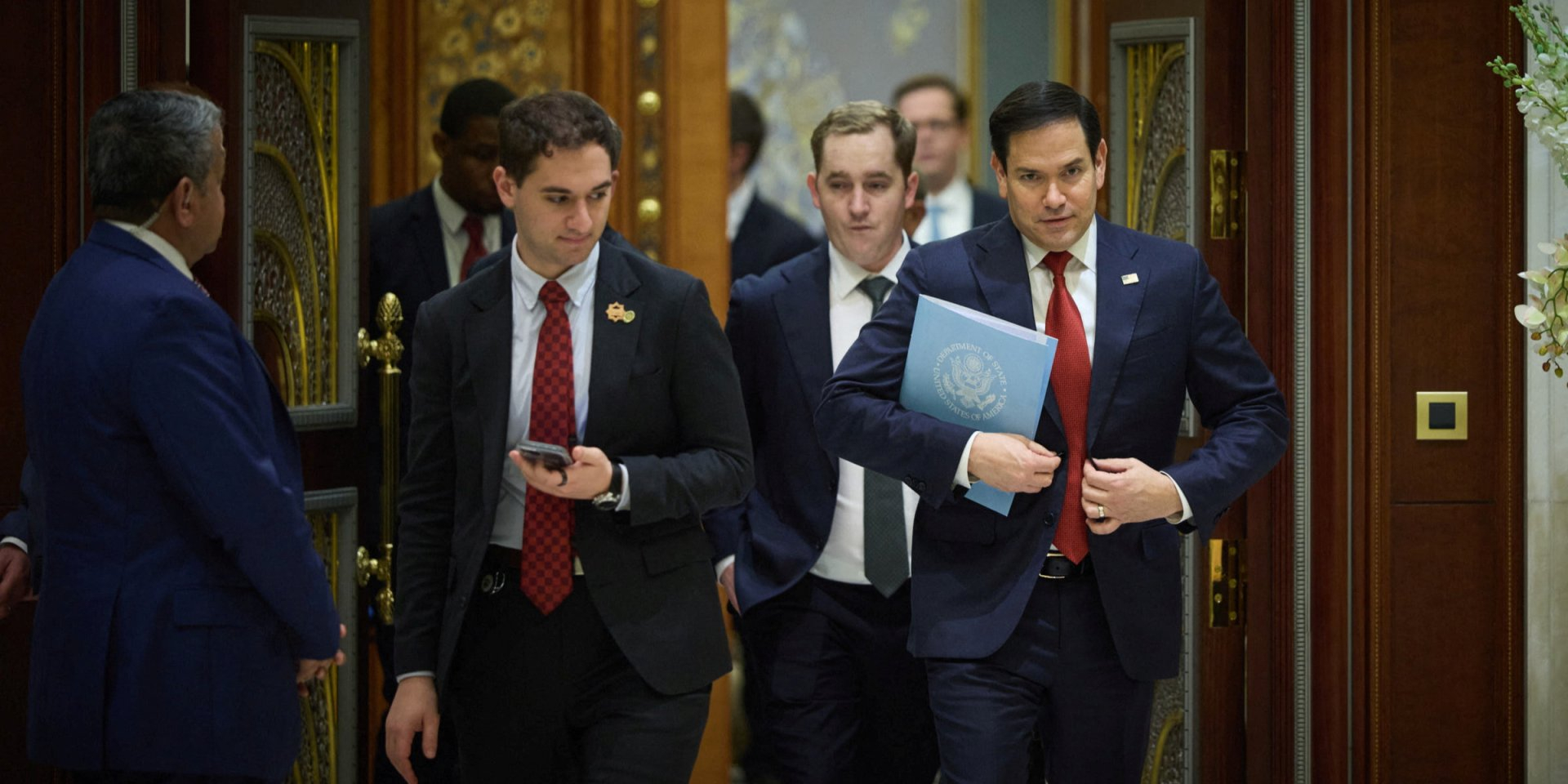 US Secretary of State Marco Rubio and the American delegation at talks with Ukraine in Saudi Arabia, March 11, 2025 (Photo: Ukrainian Presidential Press Service/Handout via REUTERS)