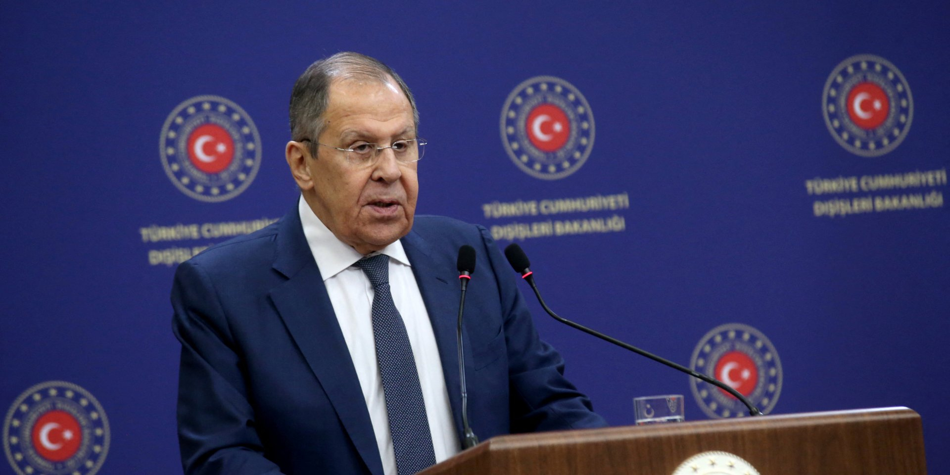 Russian Foreign Minister Sergey Lavrov said talks were underway with the United States over the Nord Stream pipelines. (Photo: REUTERS/Cagla Gurdogan)