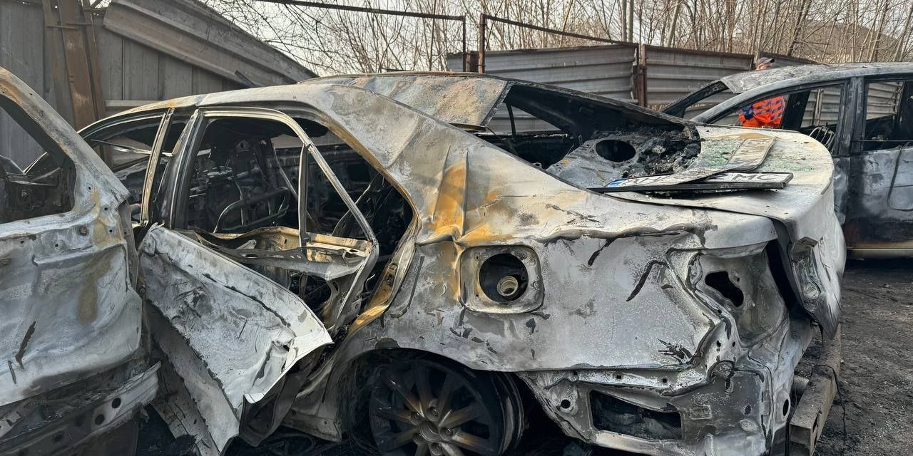 Aftermath of a Russian drone attack on Dnipro, March 27, 2025 (Photo: Serhiy Lysak / Telegram)
