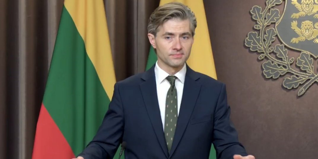 Lithuanian Foreign Minister Kęstutis Budrys is on a visit to Kyiv. (Photo: x.com/BudrysKestutis)