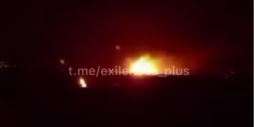 SBU drones targeted an explosives manufacturing plant. (Photo: screenshot from video / Exilenova+ / Telegram)