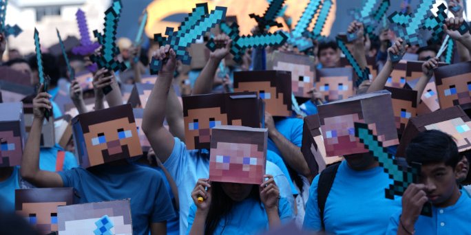 Фанаты Minecraft установили мировой рекорд (Фото: Guinness World Records)