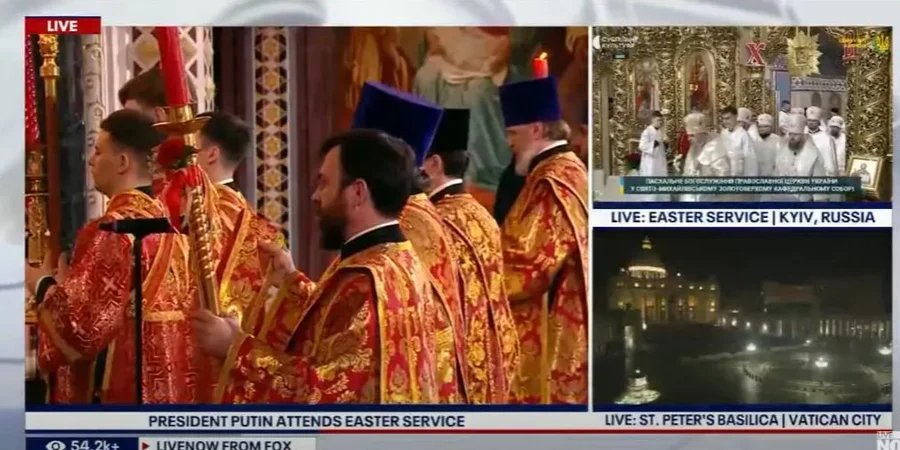 Fox News назвав Київ &laquo;російським&raquo; під час трансляції богослужінь (Фото: Скріншот Fox News / YouTube)