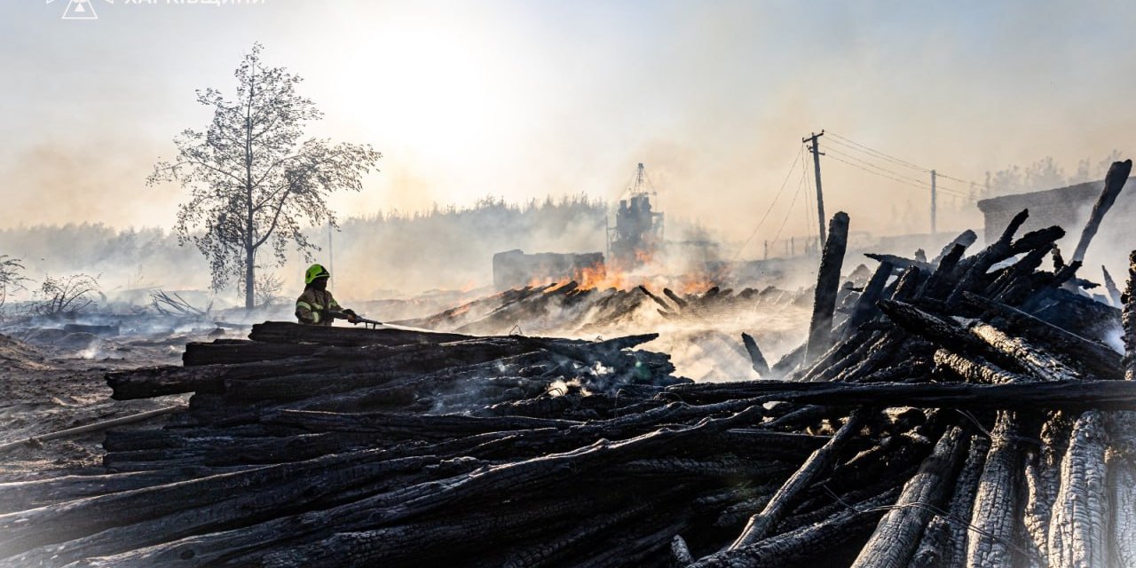 Площадь пожара в&nbsp;окрестностях Изюма на&nbsp;Харьковщине выросла до&nbsp;85 гектаров, загорелись несколько домов&nbsp;&mdash; фото и&nbsp;видео