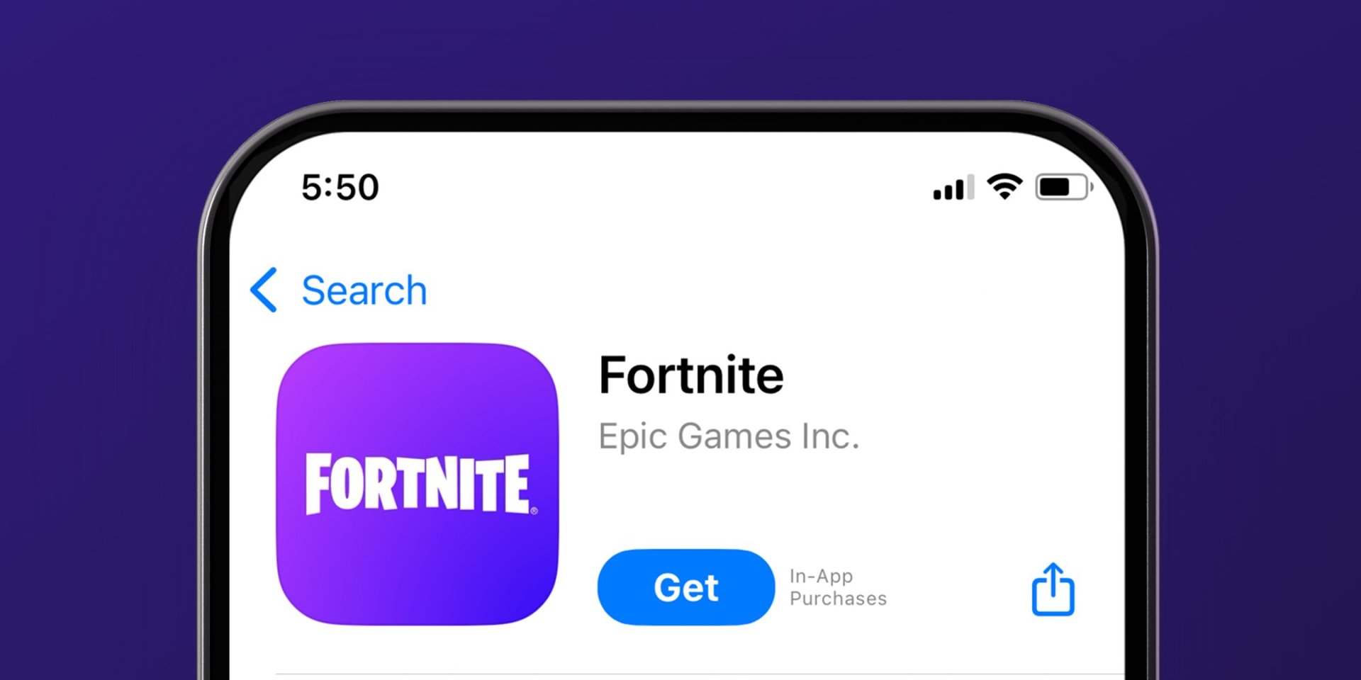 Fortnite вже очолює чарти App Store (Фото: Fortnite / X)
