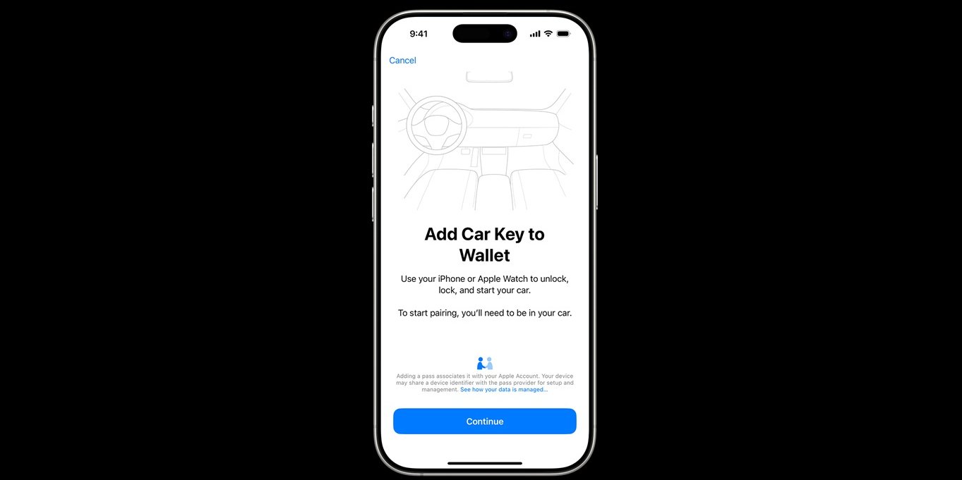 Car Key буде доступний для тринадцяти нових брендів автомобілів (Фото: Apple)