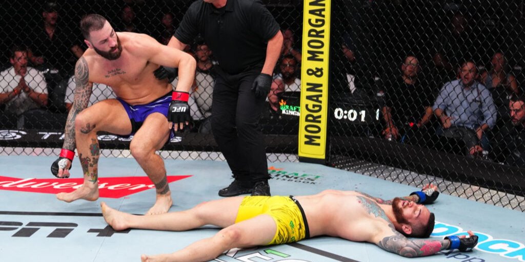 Пол Крейг и Родольфо Беллато встретились на турнире в UFC (Фото: x.com/CovMMACentel)