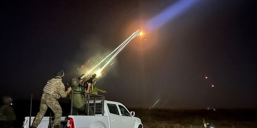 Mobile air defense group shoots down a Russian Shahed drone (Photo: Western Operational and Territorial Association of the NGU)