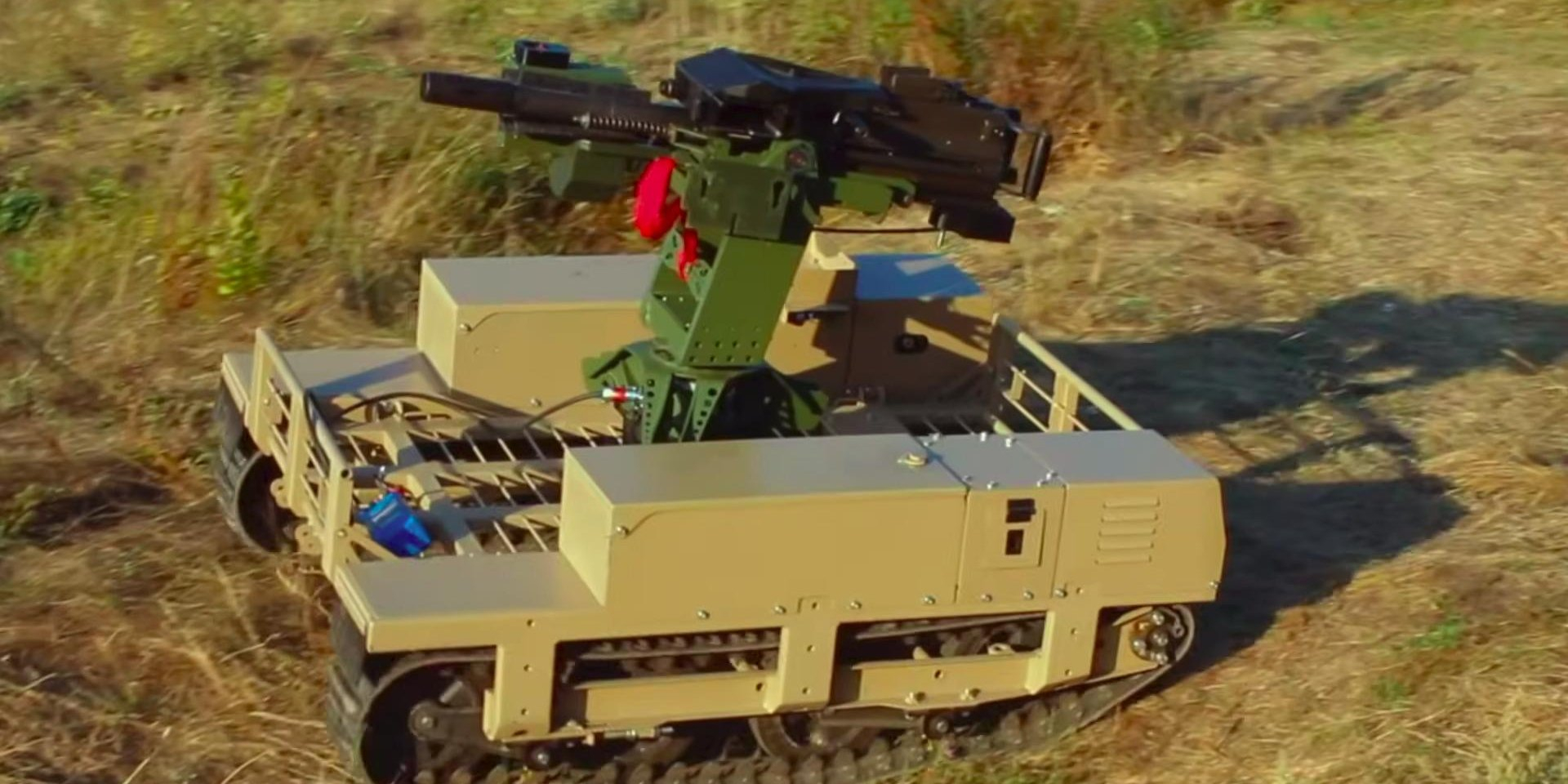 TerMIT robotic system is designed to perform a wide range of missions: logistics, evacuation, mining and demining, and fire support. (Photo: Video screenshot from Frontline via YouTube)