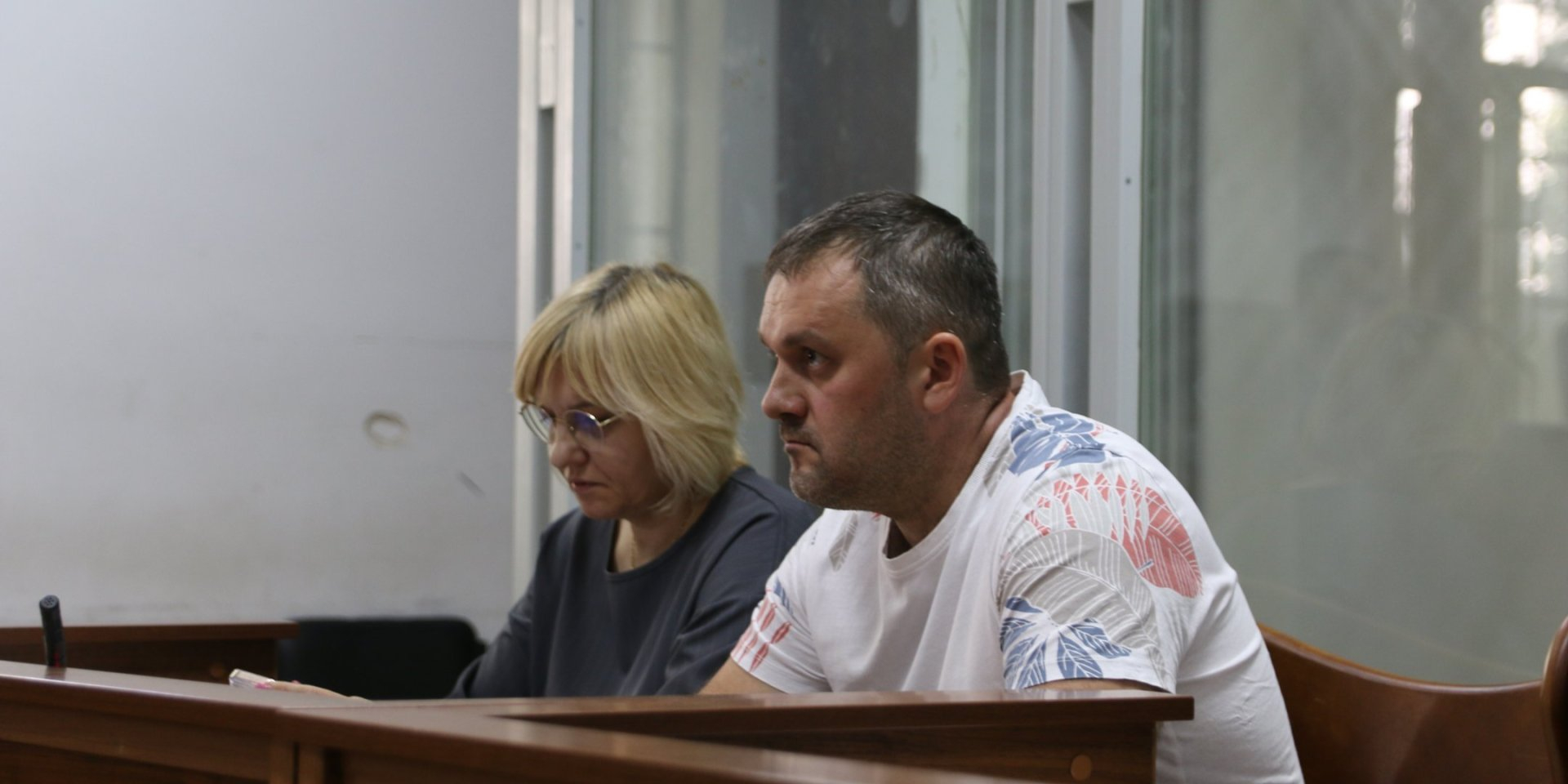 NABU officer Viktor Husarov during a court hearing, July 22, 2025 (Photo: Suspilne / Oleksii Arunian)