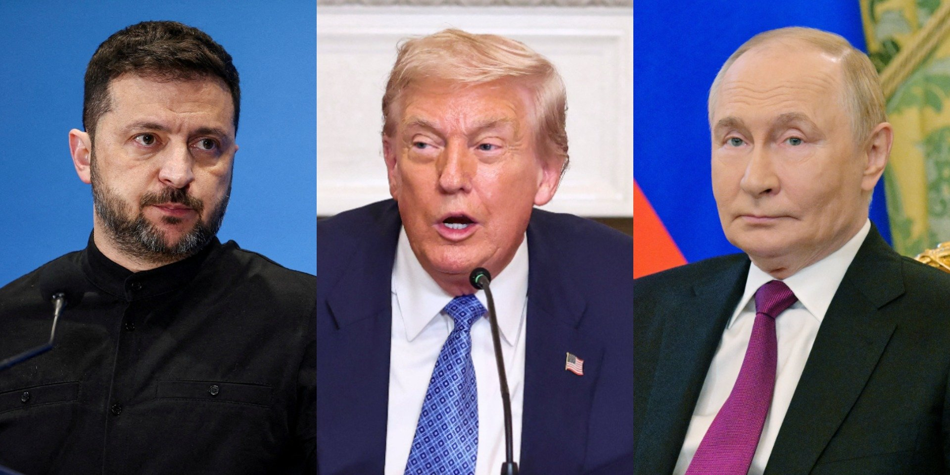 Political analyst Sumlenny assesses whether Zelenskyy should join Trump and Putin's meeting in Alaska (Photo: NV collage / REUTERS/Guglielmo Mangiapane/Kevin Lamarque / Sputnik/Alexei Nikolsky/Pool via REUTERS)