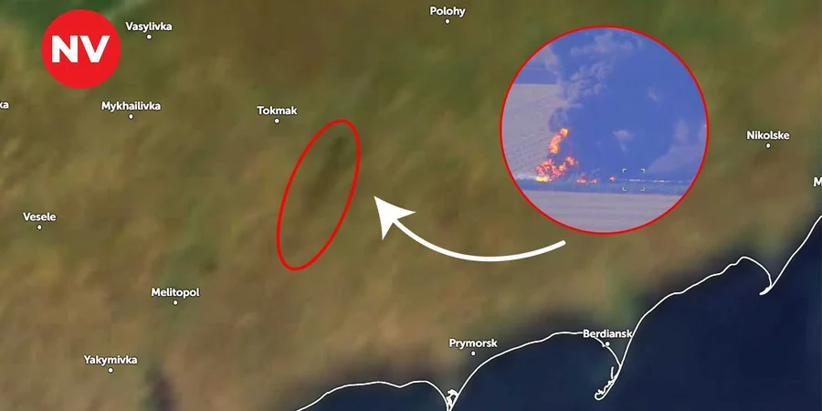 Поражение российского железнодорожного сообщения в Запорожской области: дым от пожара растянулся более чем на 60 км — спутниковые снимки
