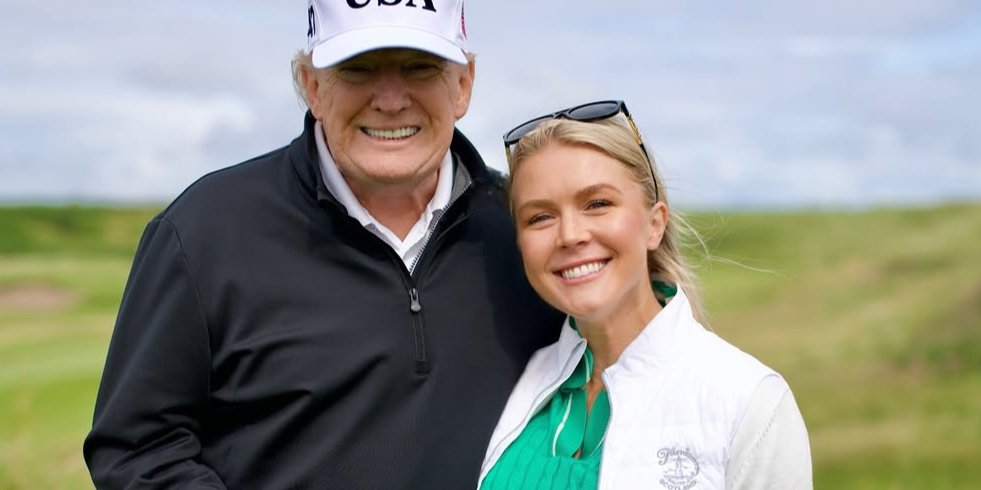 Дональд Трамп і Керолайн Левітт у Шотландії, липень 2025 (Фото: instagram.com/karolineleavitt)