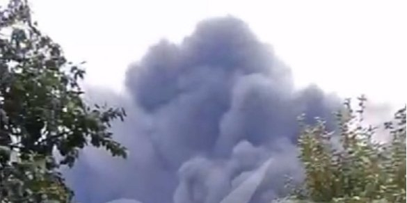 Fire at the Kuibyshev Oil Refinery in Samara Oblast of Russia after a nighttime UAV attack, August 28, 2025 (Photo: Video screenshot / Astra / Telegram)