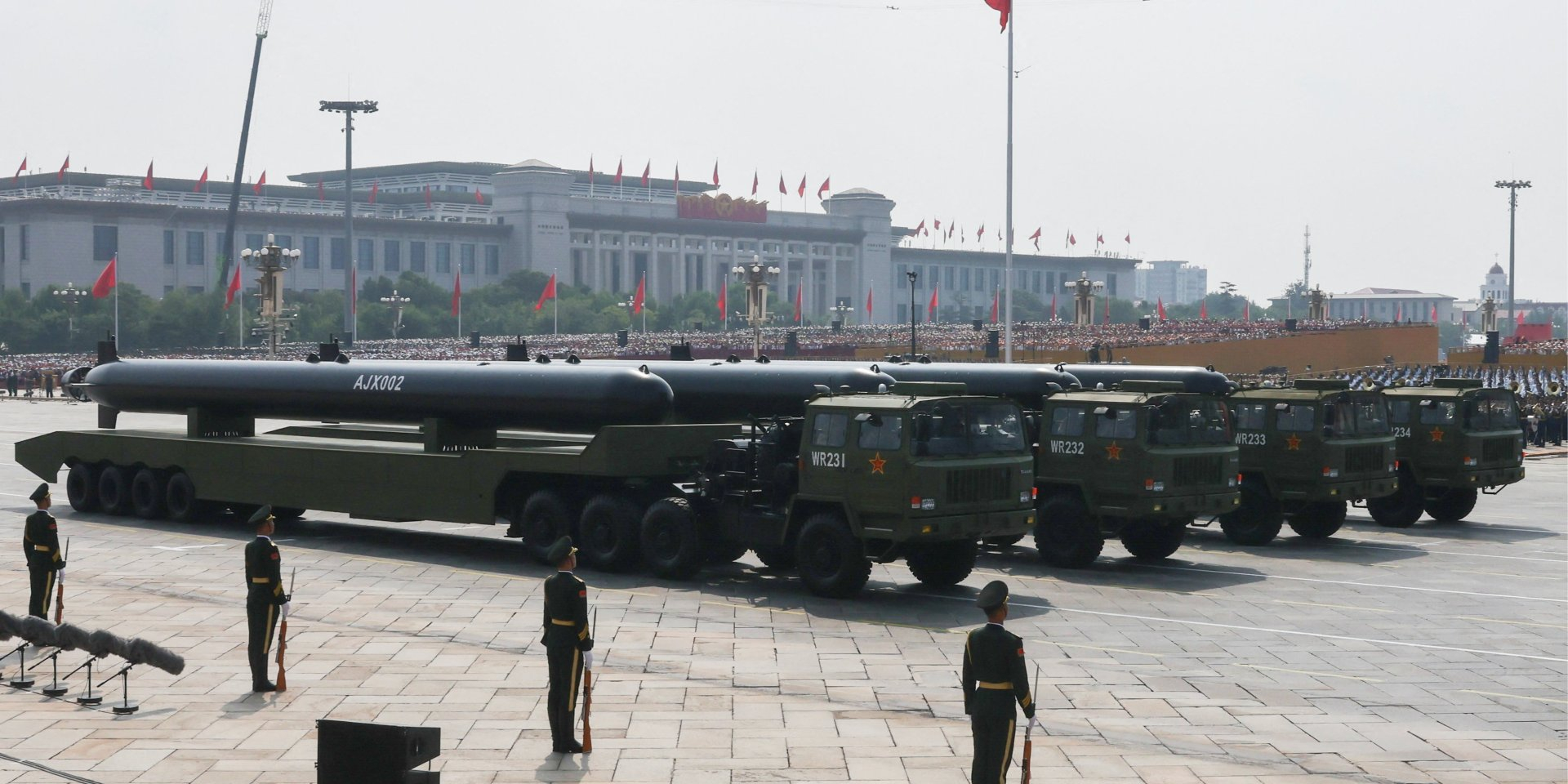 AJX002 underwater drones at a military parade in Beijing, China, Sept. 3, 2025 (Photo: REUTERS/Maxim Shemetov)