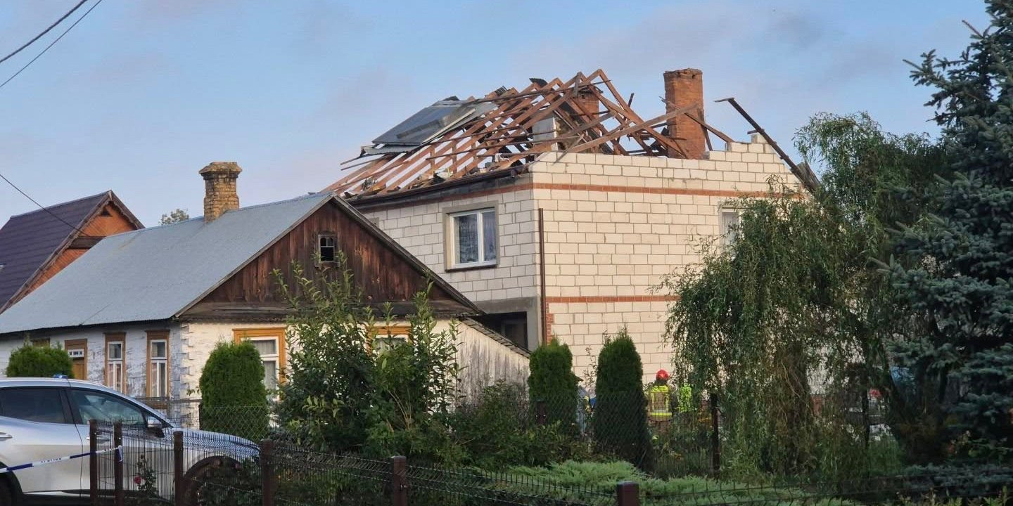 House damaged by debris from Russian drones shot down over Poland, Sept. 10 (Photo: Nowy Tydzień)