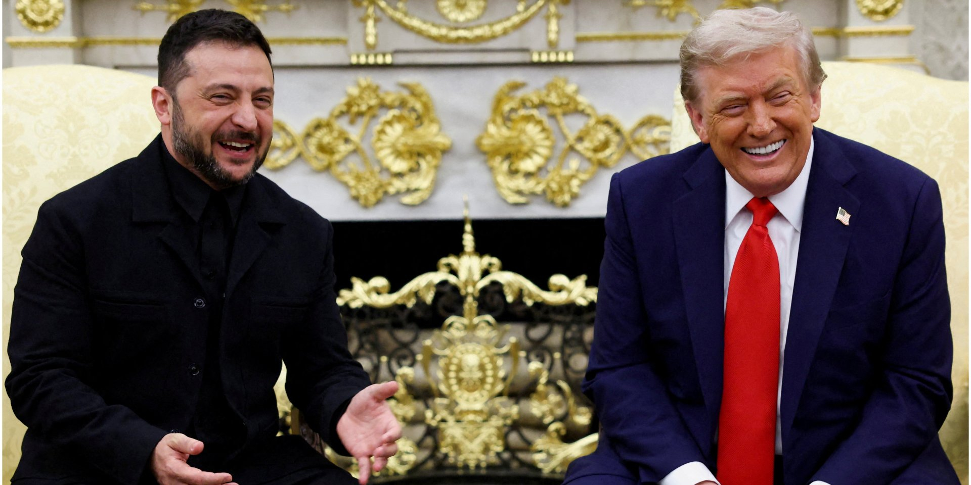 Volodymyr Zelenskyy and Donald Trump in the Oval Office, Aug. 18, 2025 (Photo: REUTERS/Kevin Lamarque and Brian Snyder TPX IMAGES OF THE DAY)