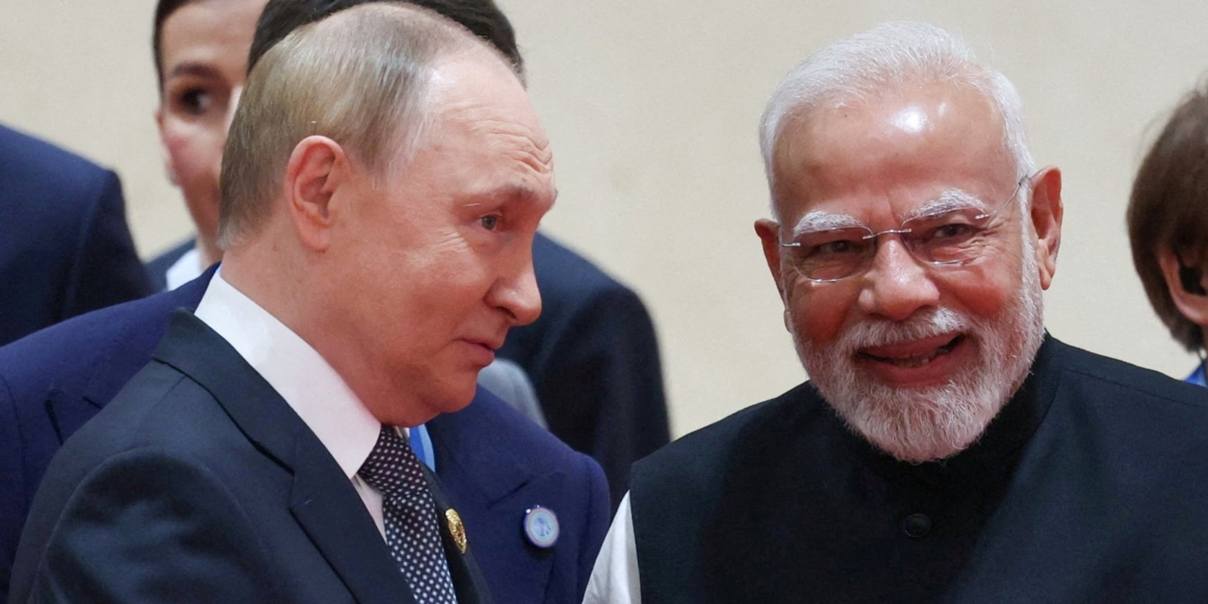 Российский диктатор Владимир Путин и премьер-министр Индии Нарендра Моди, 1 сентября 2025 года (Фото: Sputnik/Alexander Kazakov/Pool via REUTERS)