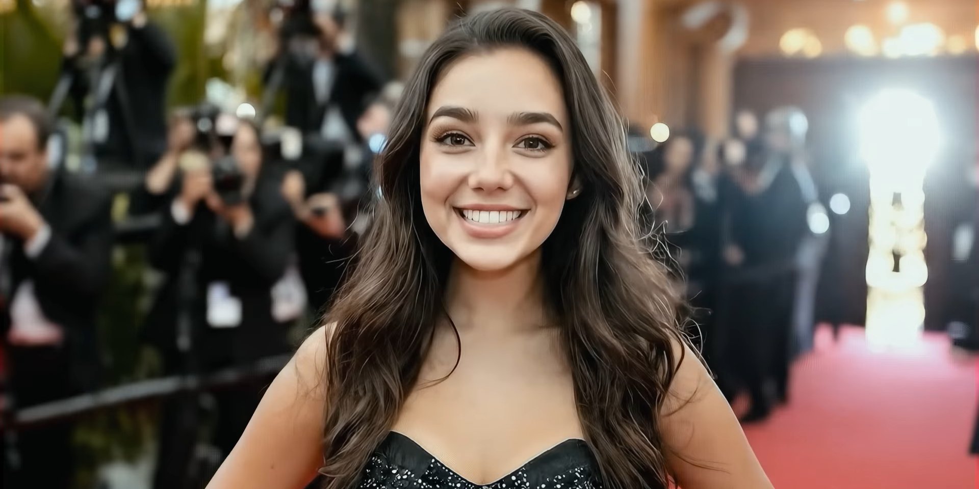 Кадр зі скетча &laquo;ШІ-комісар&raquo;, у&nbsp;якому &laquo;грає&raquo; Тіллі Норвуд (Фото: скриншот&nbsp;NV)