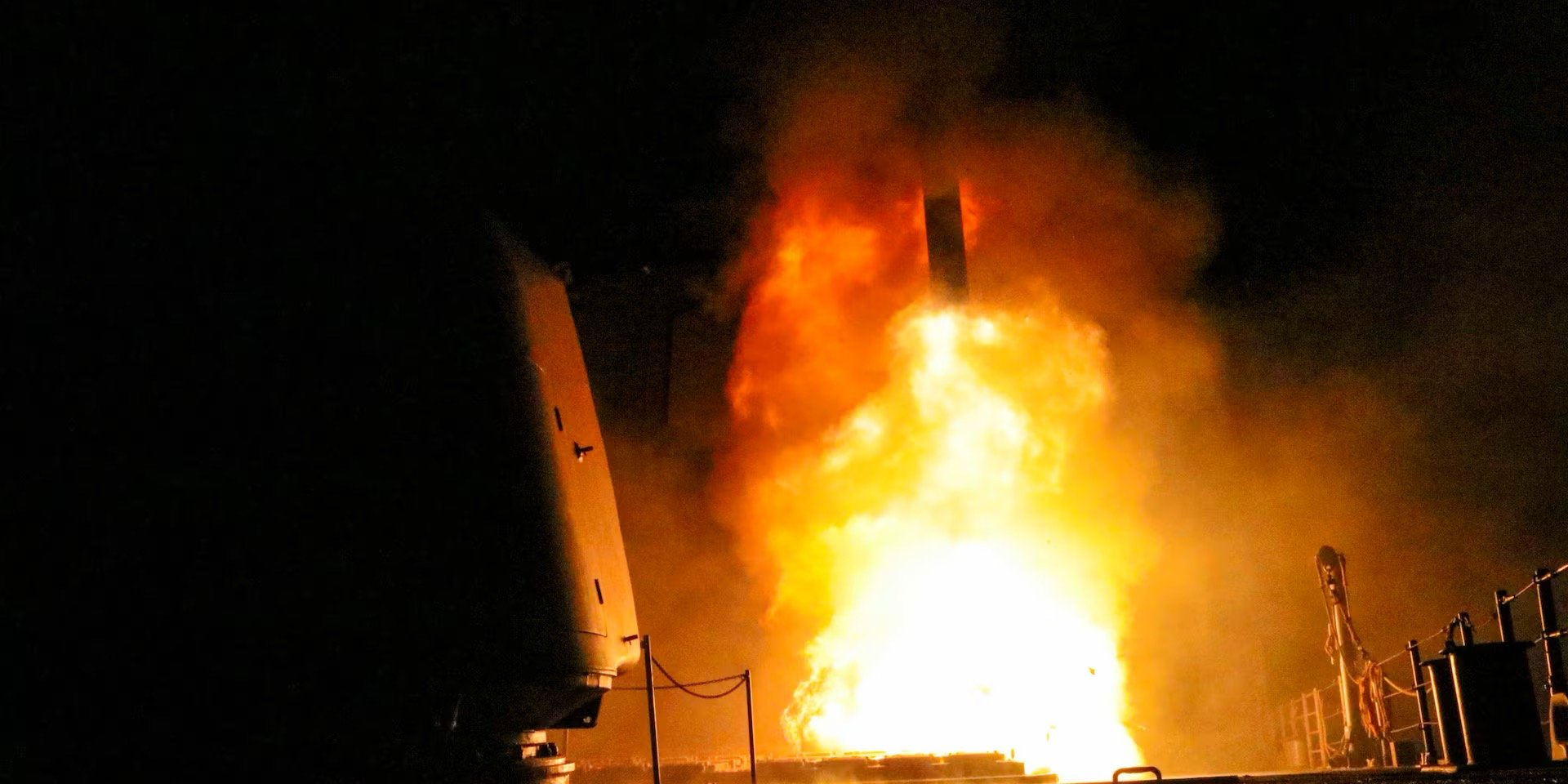 The US Navy guided missile cruiser USS Monterey launches a Tomahawk cruise missile. (Photo: U.S. Navy/Lt. j.g Matthew Daniels via REUTERS)