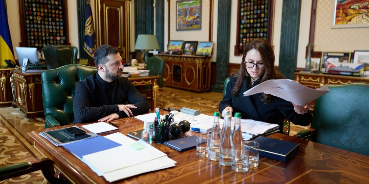 Volodymyr Zelenskyy and Yulia Svyrydenko (Photo: Zelenskiy Official / Telegram)