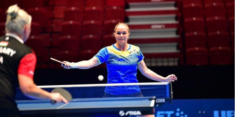 Українська спортсменка Тетяна Біленко під час матчу з настільного тенісу (Фото: НОК України)