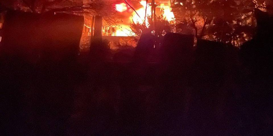 Bryansk Chemical Plant on fire, Oct. 21 (Photo: Exilenova_plus/Telegram)