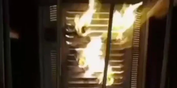 Members of the local resistance movement are setting fire to Russian infrastructure facilities. (Photo: Screenshot from video / Sources: NV)