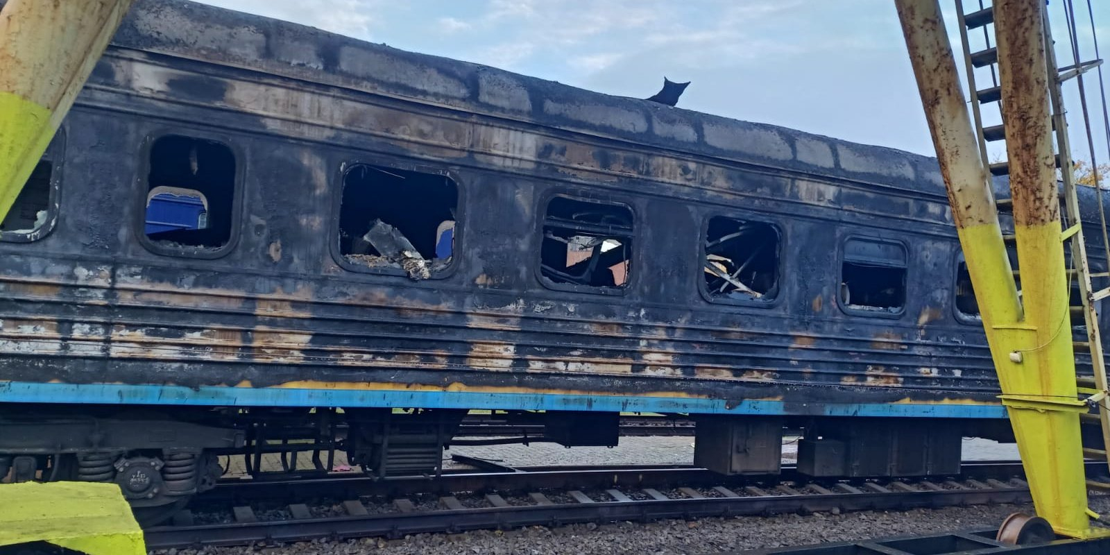 Russian forces hit rail depots in Sumy and Kharkiv oblasts, Oct. 31, 2025 (Photo: Oleksii Kuleba / Telegram)