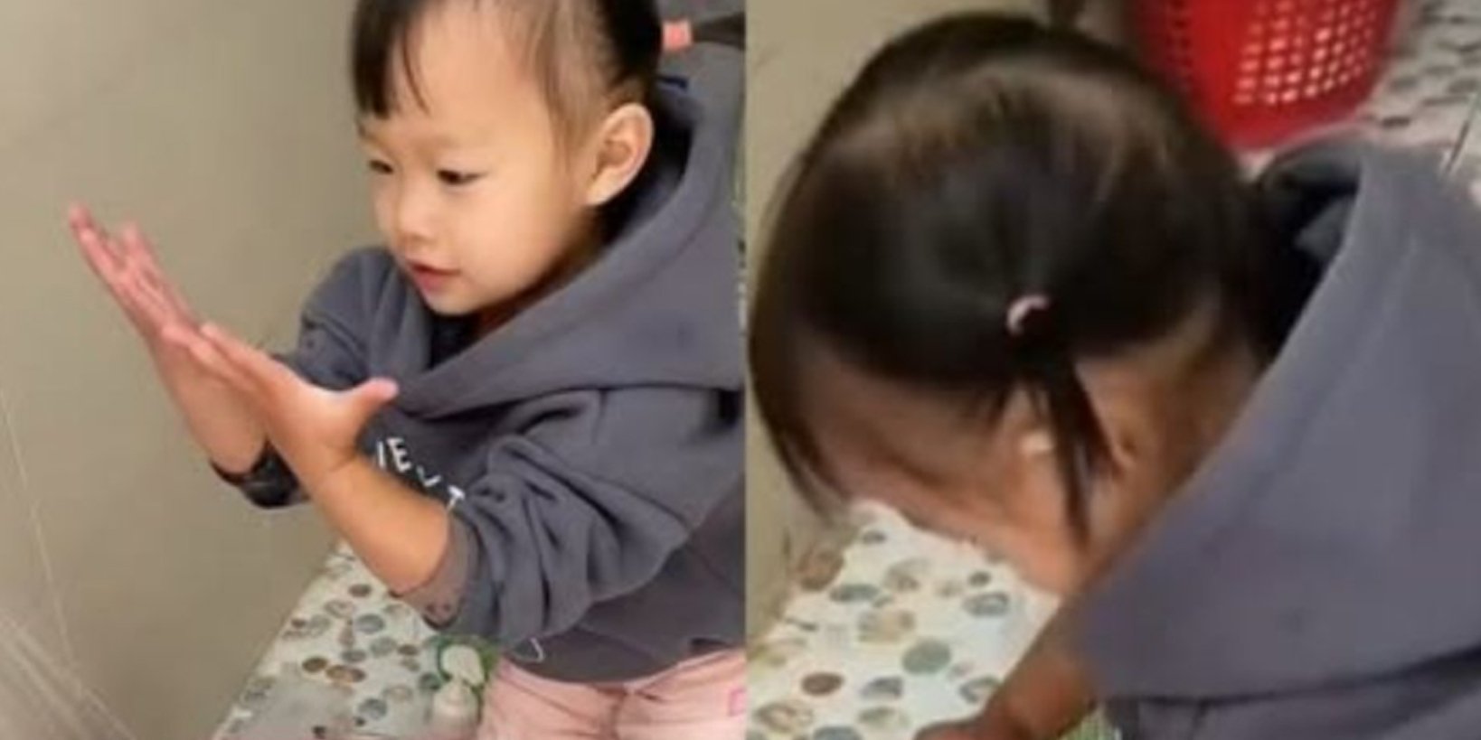 Двухлетняя девочка помыла ноутбук после того, как ее отец пожаловался на мусор в нем (Фото: Unbelievable World/Скриншот)