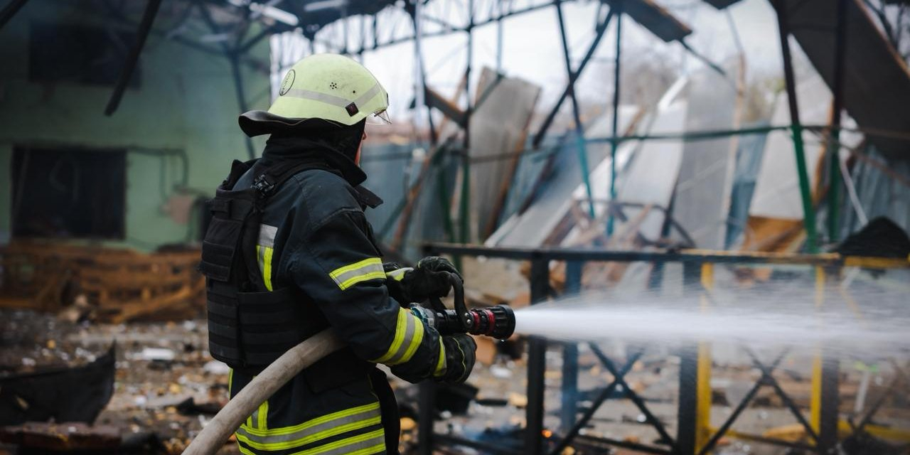 Russian invaders launched three UAV strikes on central Kharkiv (Photo: State Emergency Service)