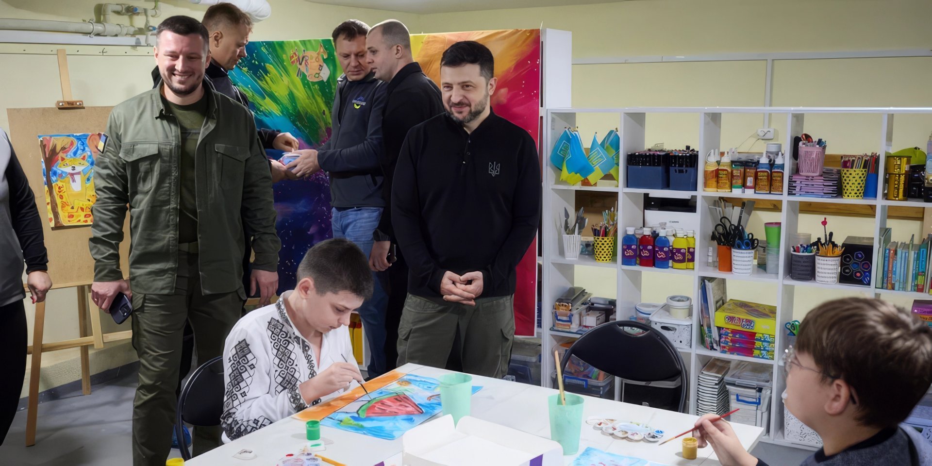 President Volodymyr Zelenskyy during a trip to Kherson