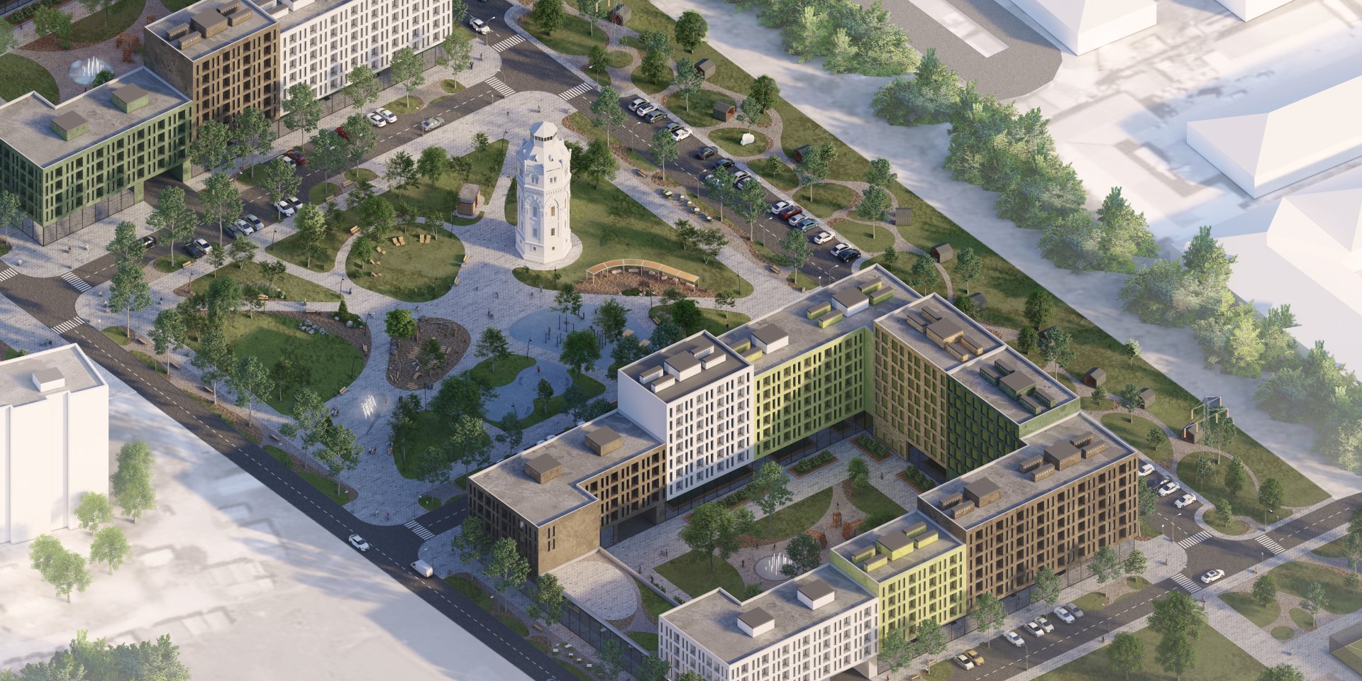 Макет житлового кварталу для переселенців із Маріуполя у Білій Церкві (Фото: Група Метінвест)