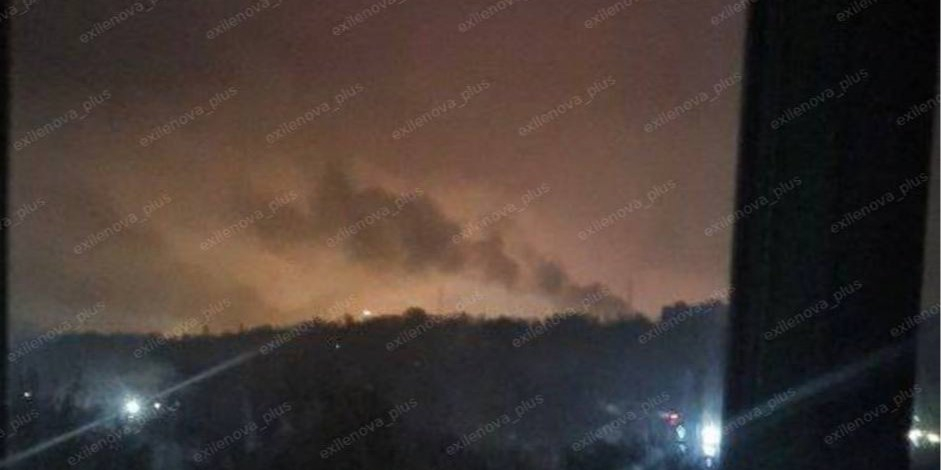 Fire in Saratov after the drone attack overnight on Nov. 14 (Photo: Exilenova+/Telegram)