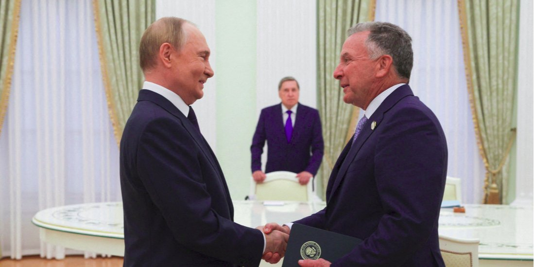 Vladimir Putin and Steve Witkoff meeting in Moscow, Aug. 6, 2025 (Photo: Sputnik/Gavriil Grigorov/Pool via REUTERS)