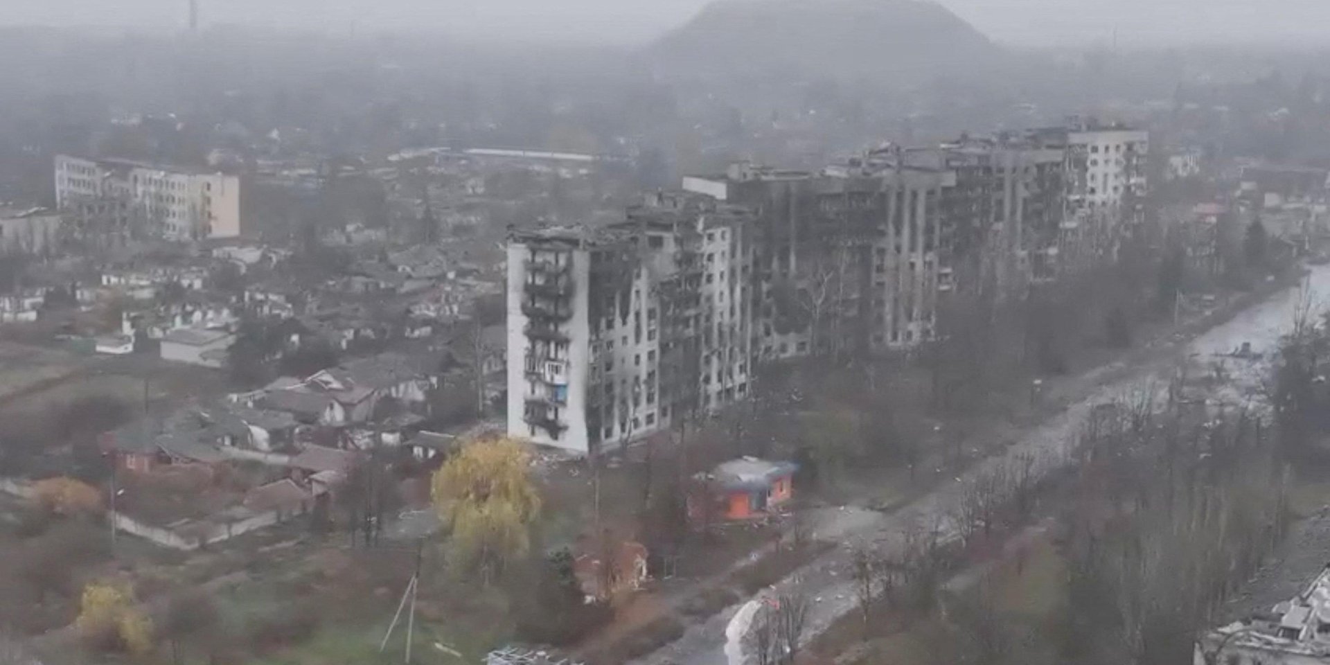 Взгляд с воздуха на Мирноград, — кадр из видео, обнародованного в ноябре. (Фото: Рейтер)