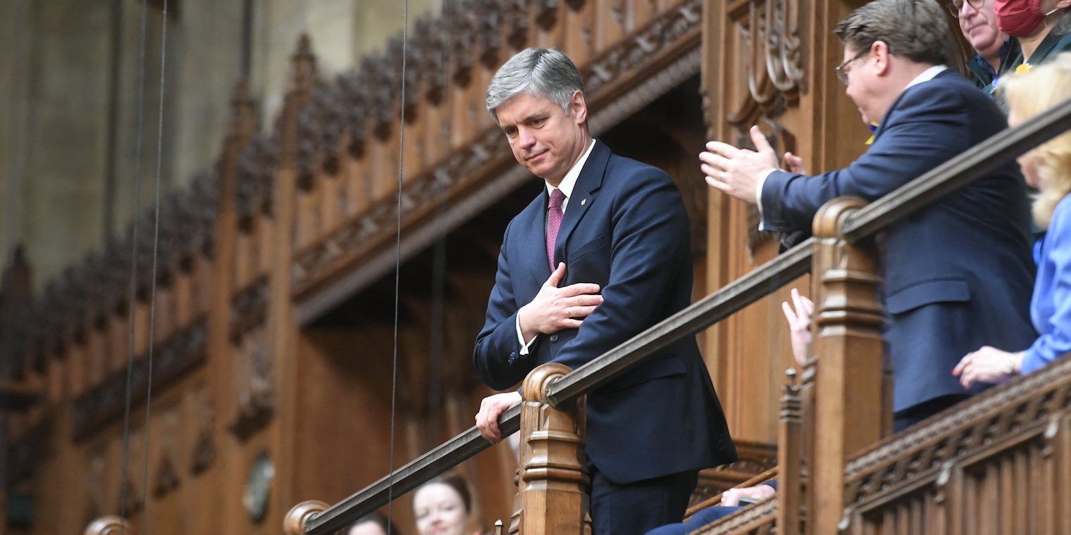 Вадим Пристайко в британському парламенті (Фото: Courtesy UK Parliament/Jessica Taylor/Handout via REUTERS)