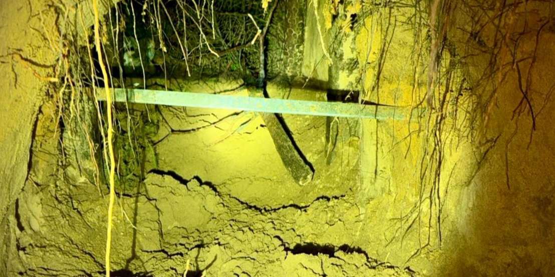 Underground tunnel beneath the Poland–Belarus border (Photo: Polish Border Guard Service)