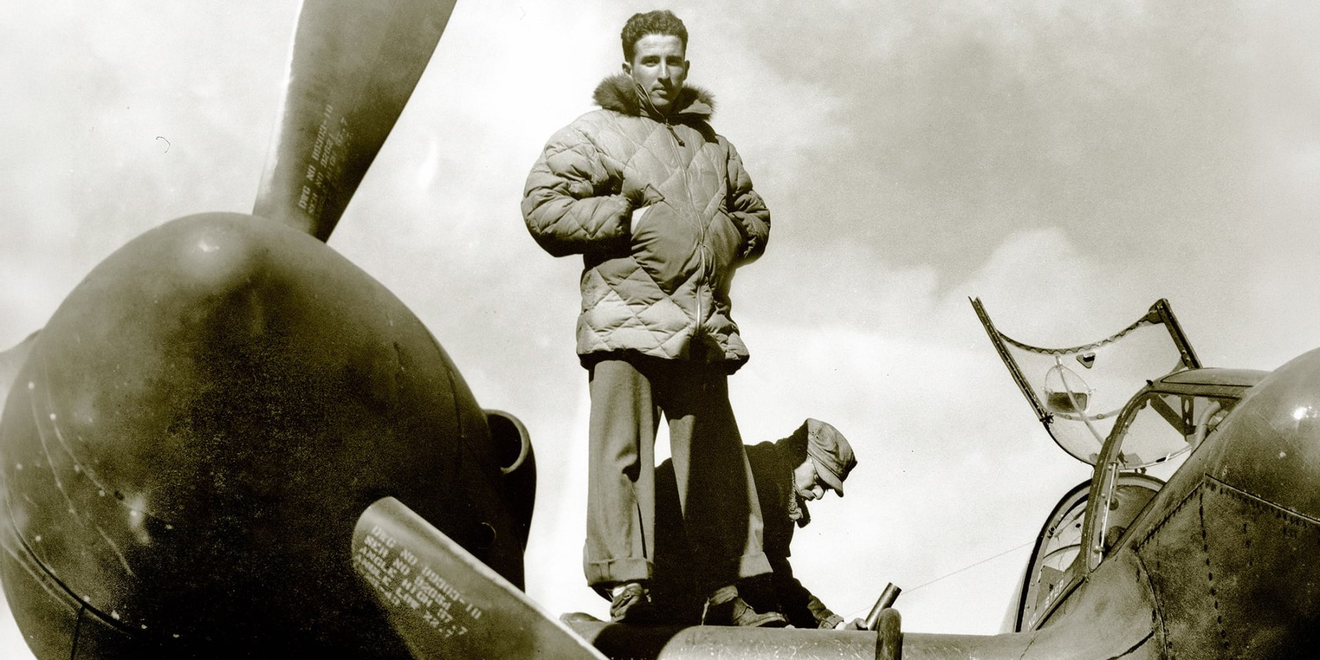 Фотография Эдди Бауэра в летном костюме B-9, 1940-е годы (Фото: DR)