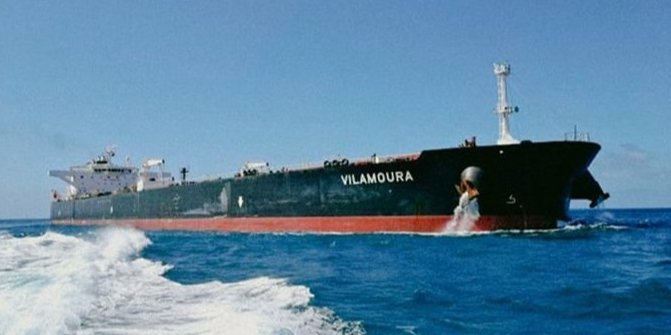 The owner of the tanker Vilamoura is the shipping company TMS Tanker Ltd., which is registered in Greece. (Photo: VesselFinder)