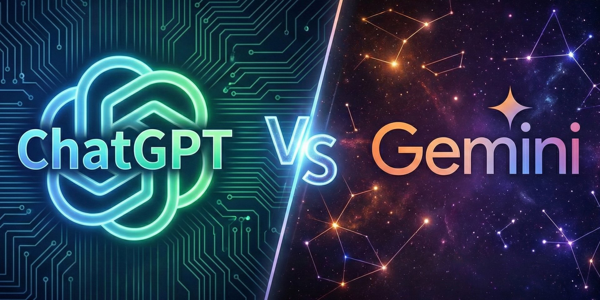 Конкуренция между ChatGPT от OpenAI и Gemini от Google (Фото: Nano Banana)