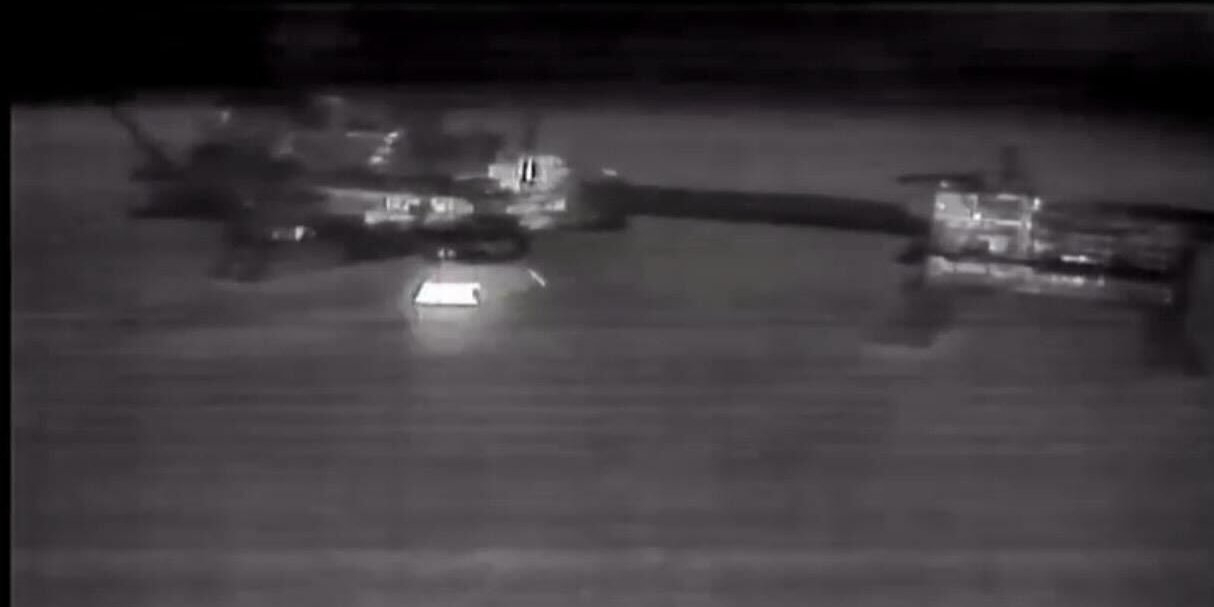 SBU drones struck the area of a platform’s gas turbine unit. (Photo: NV sources in SBU)