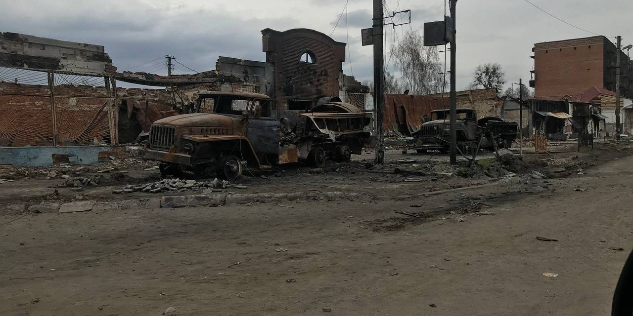 Trostianets, Sumy Oblast, shortly after Ukrainian forces liberated the town from Russian occupation (Photo: Sumy Regional Prosecutor’s Office)