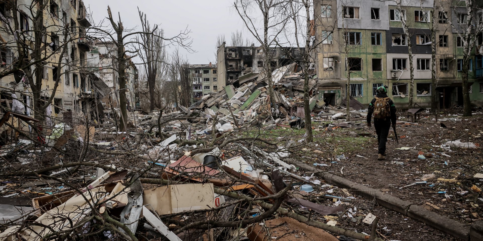Зруйноване Росією українське місто Костянтинівка Донецької області (Фото: Oleg Petrasiuk/Press Service of the 24th King Danylo Separate Mechanized Brigade/Handout via REUTERS)