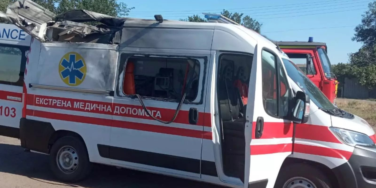 Medics targeted as Russia strikes Kherson ambulance (Photo: SES)