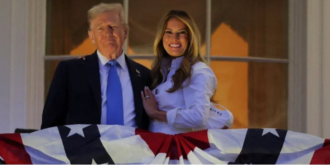 На публічному заході президент США Дональд Трамп сказав, що перша леді Меланія не любить, коли він показує «пародії на танці та важку атлетику» (Фото: REUTERS/Ken Cedeno)
