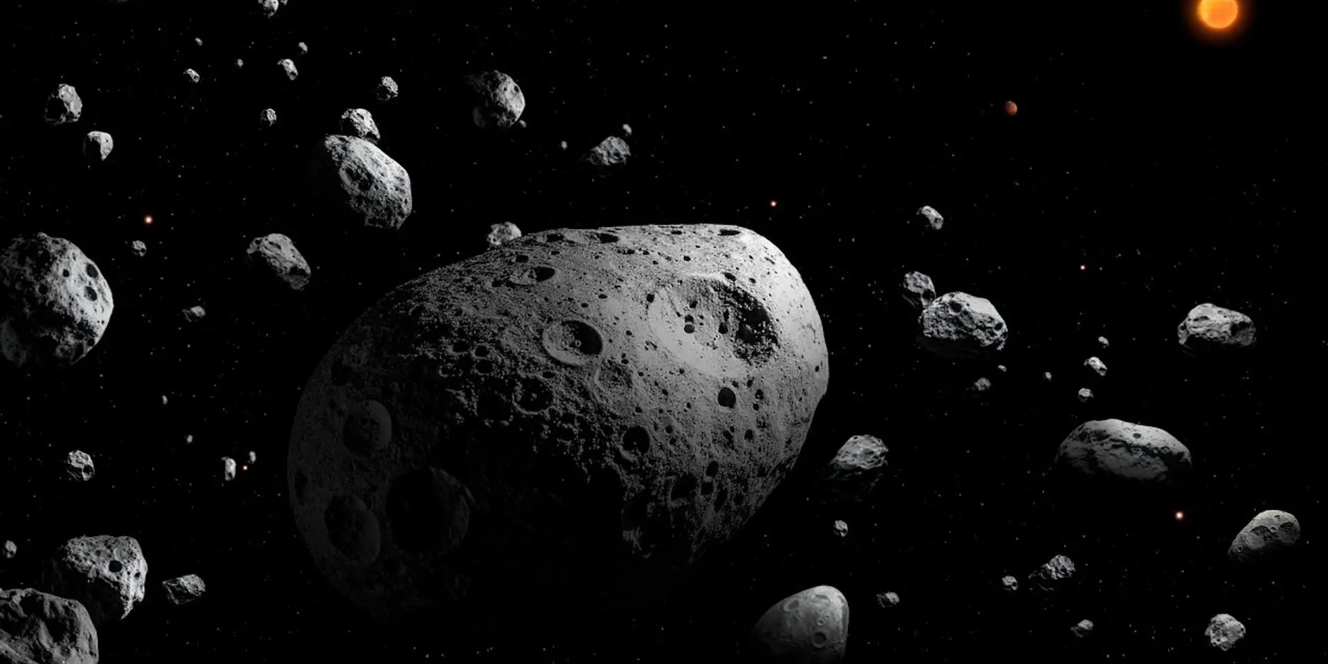 Иллюстрация астероида 2025 MN45 (Фото: NSF-DOE Vera C. Rubin Observatory/NOIRLab/SLAC/AURA/P. Marenfeld)